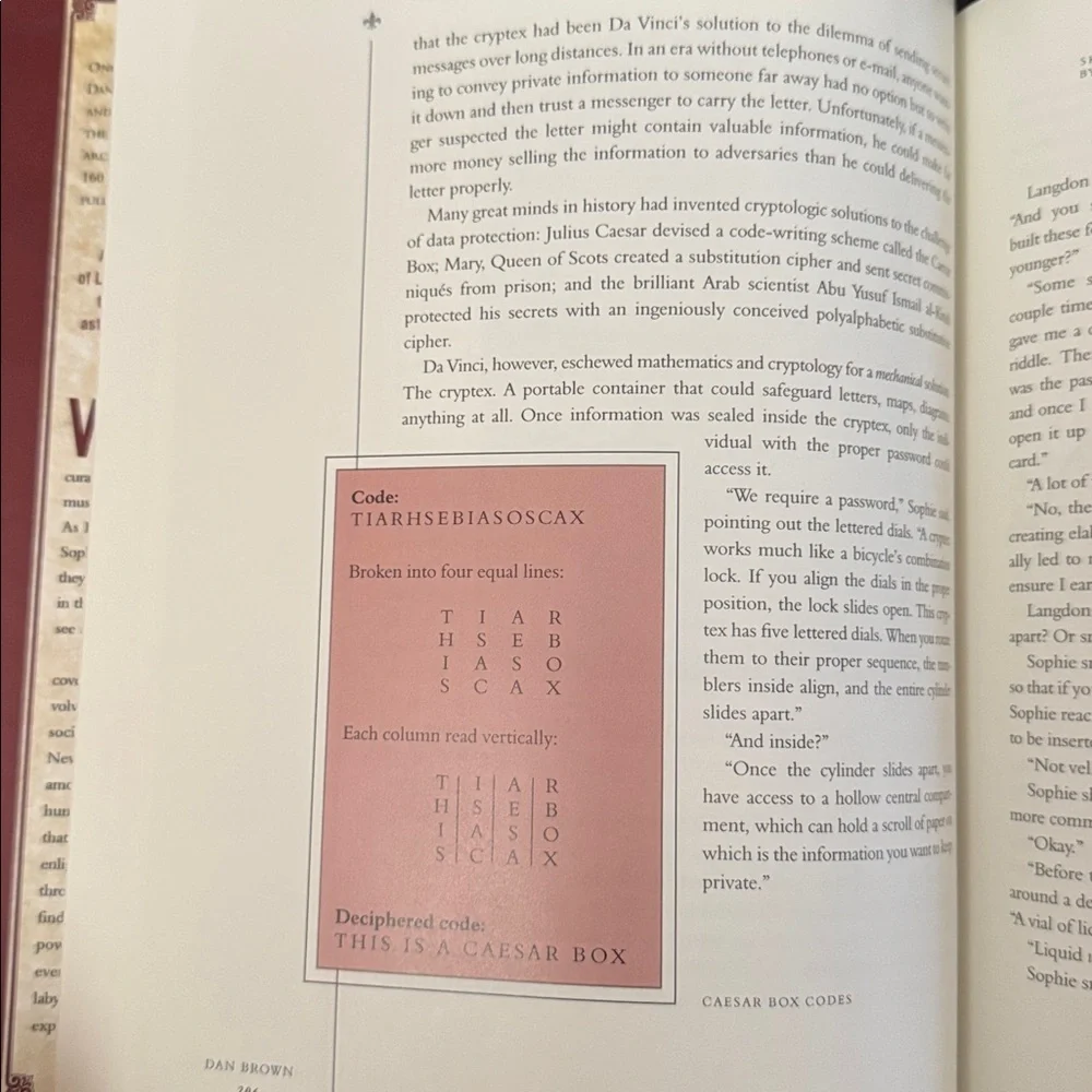 The DaVinci Code by Dan Brown Hardcover Novel Special Illustrated Edition